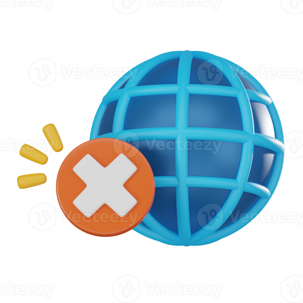 Empty State 3D Illustration, No Internet Connection Icon png