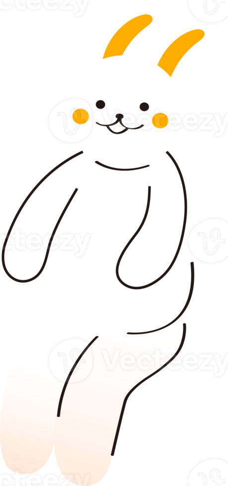 a rabbit sit on the ground png