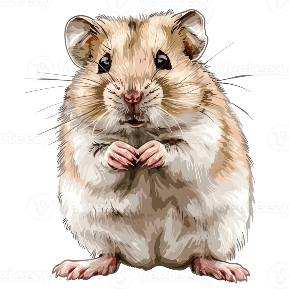 Cute Animal Sticker of a Hamster - Adorable Cartoon Style Illustration for Kids, Scrapbooking, and Craft Projects png