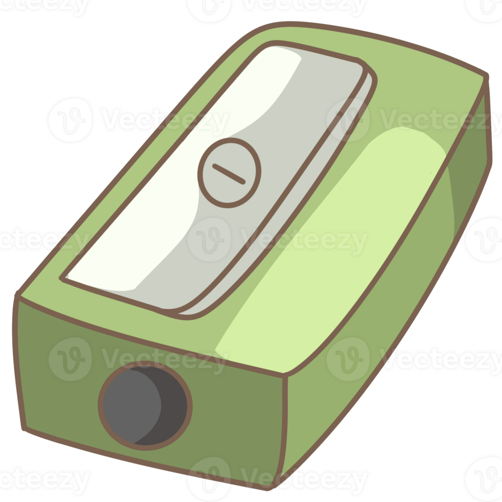 Green pencil sharpener png