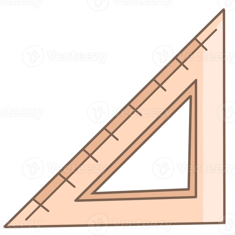 Orange triangle ruler png