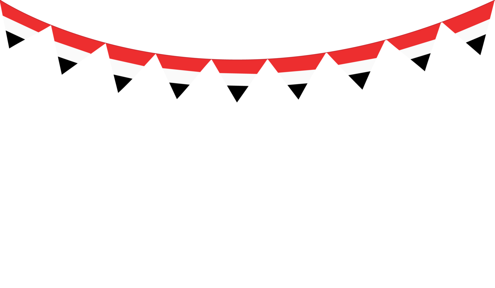 Round Yemen flag decoration.Yemeni flag bunting png