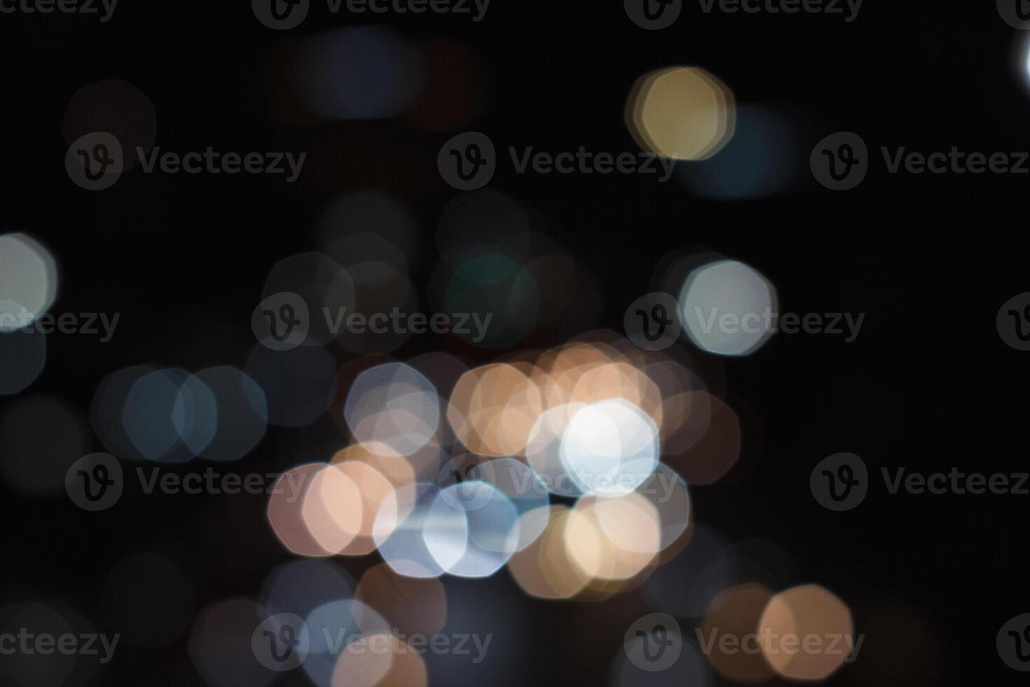 Beautiful blurred background of the street view of city at night photo
