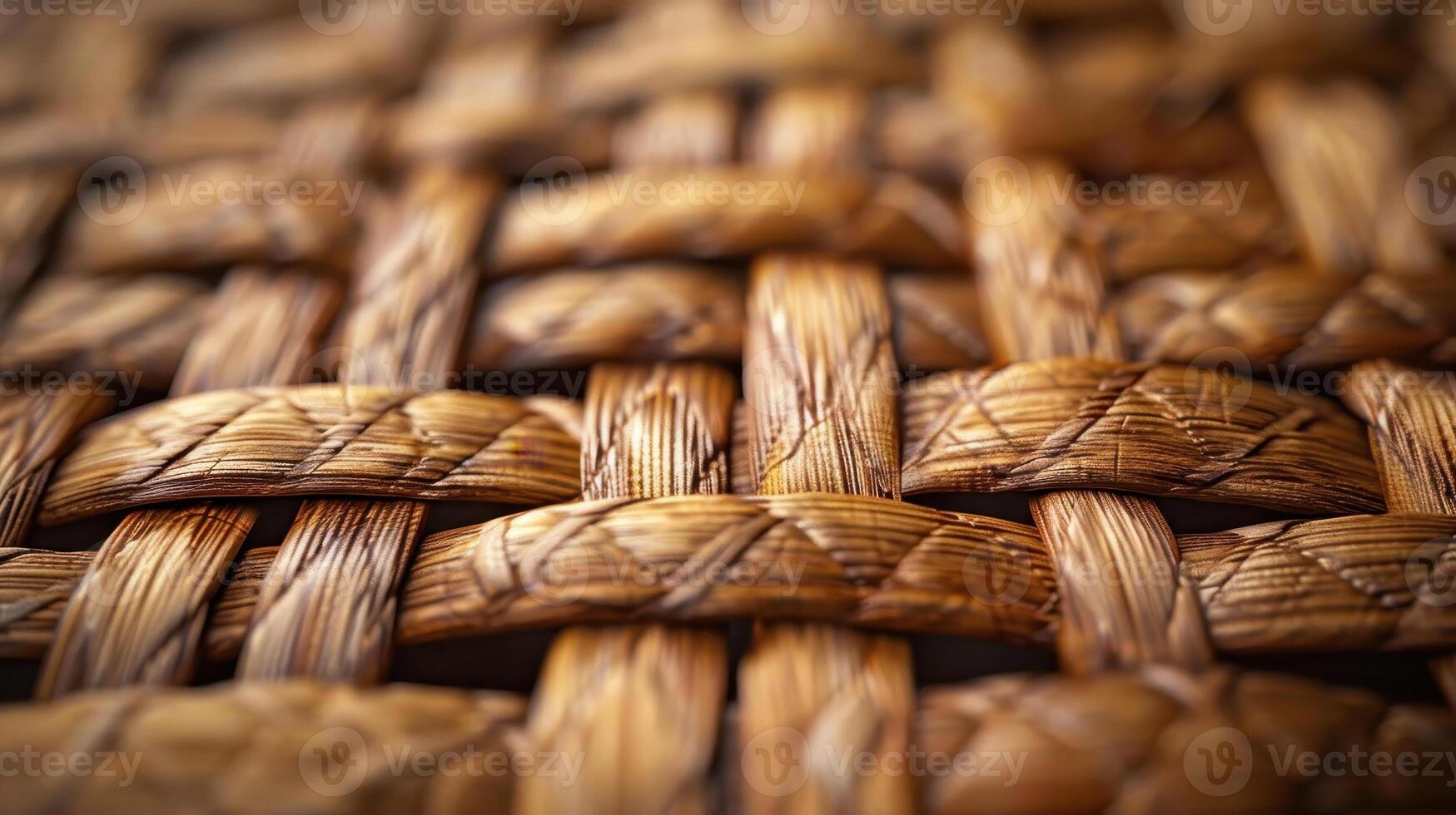 Macro closeup of rustic wooden woven basket texture for backgrounds and design projects photo
