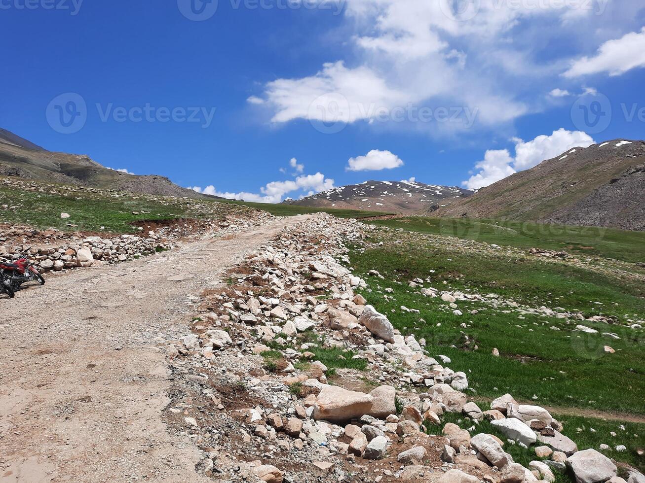 Beautiful daytime view of Deosai National Park in Gilgit-Baltistan, Pakistan. Deosai National is located between the Skardu District, Kharmang and Astore District in Gilgit Baltistan, Pakistan. photo