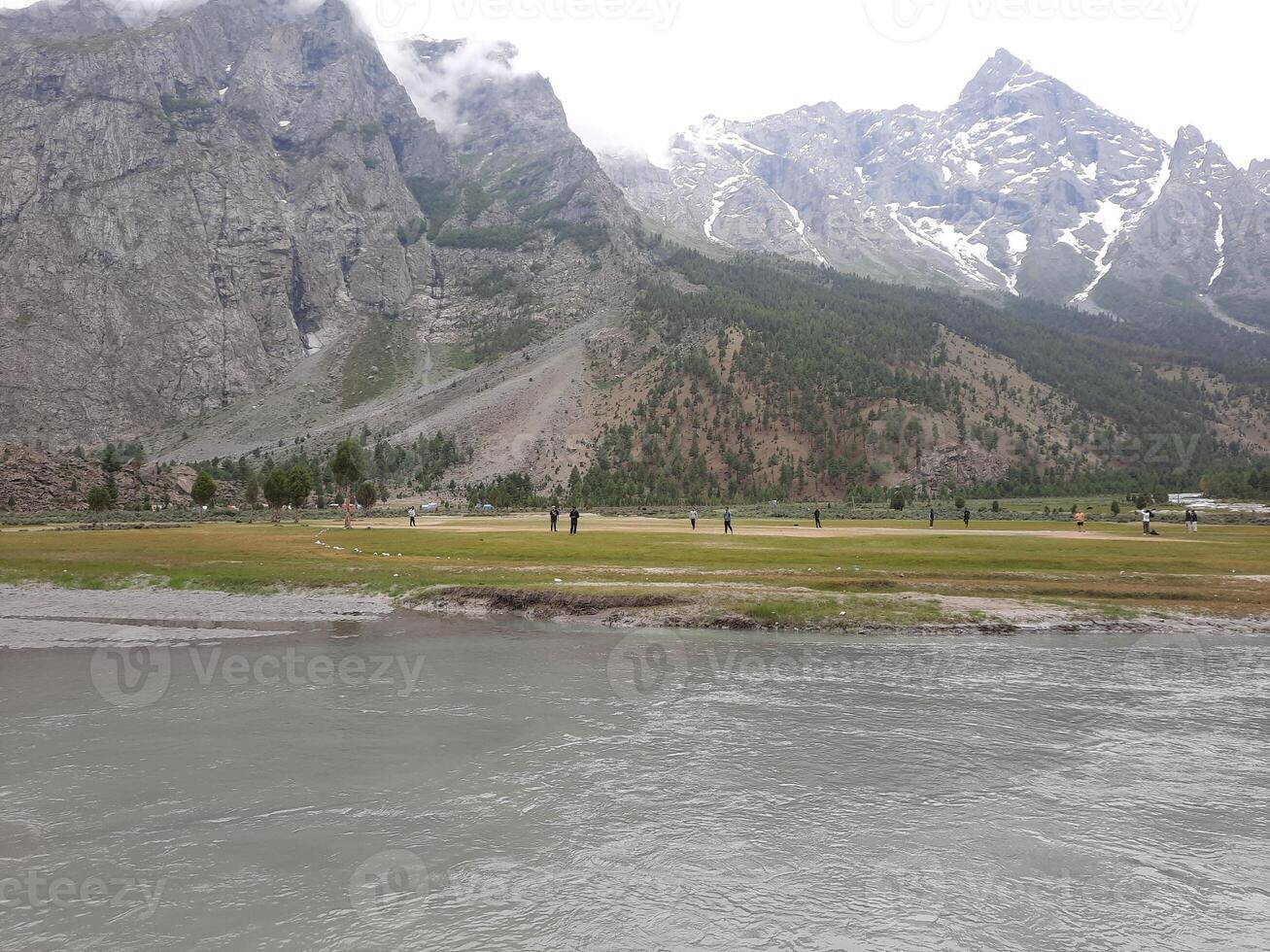 Beautiful, majestic view of the Basho Valley in Skardu, Pakistan. The Basho Valley is located on the heights of the mountains. Basho valley is famous for its natural beauty and picturesque views. photo