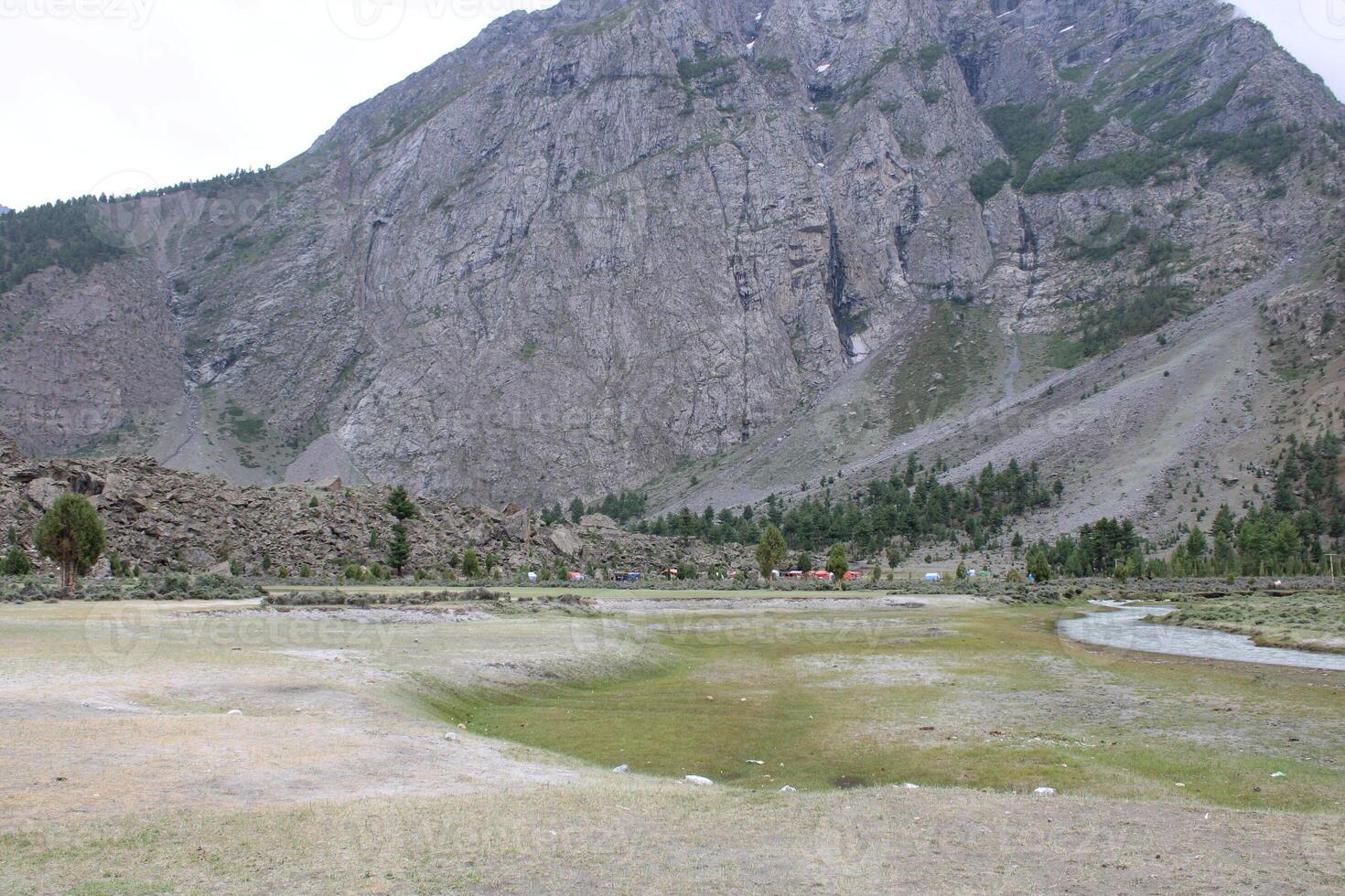 Beautiful, majestic view of the Basho Valley in Skardu, Pakistan. The Basho Valley is located on the heights of the mountains. Basho valley is famous for its natural beauty and picturesque views. photo