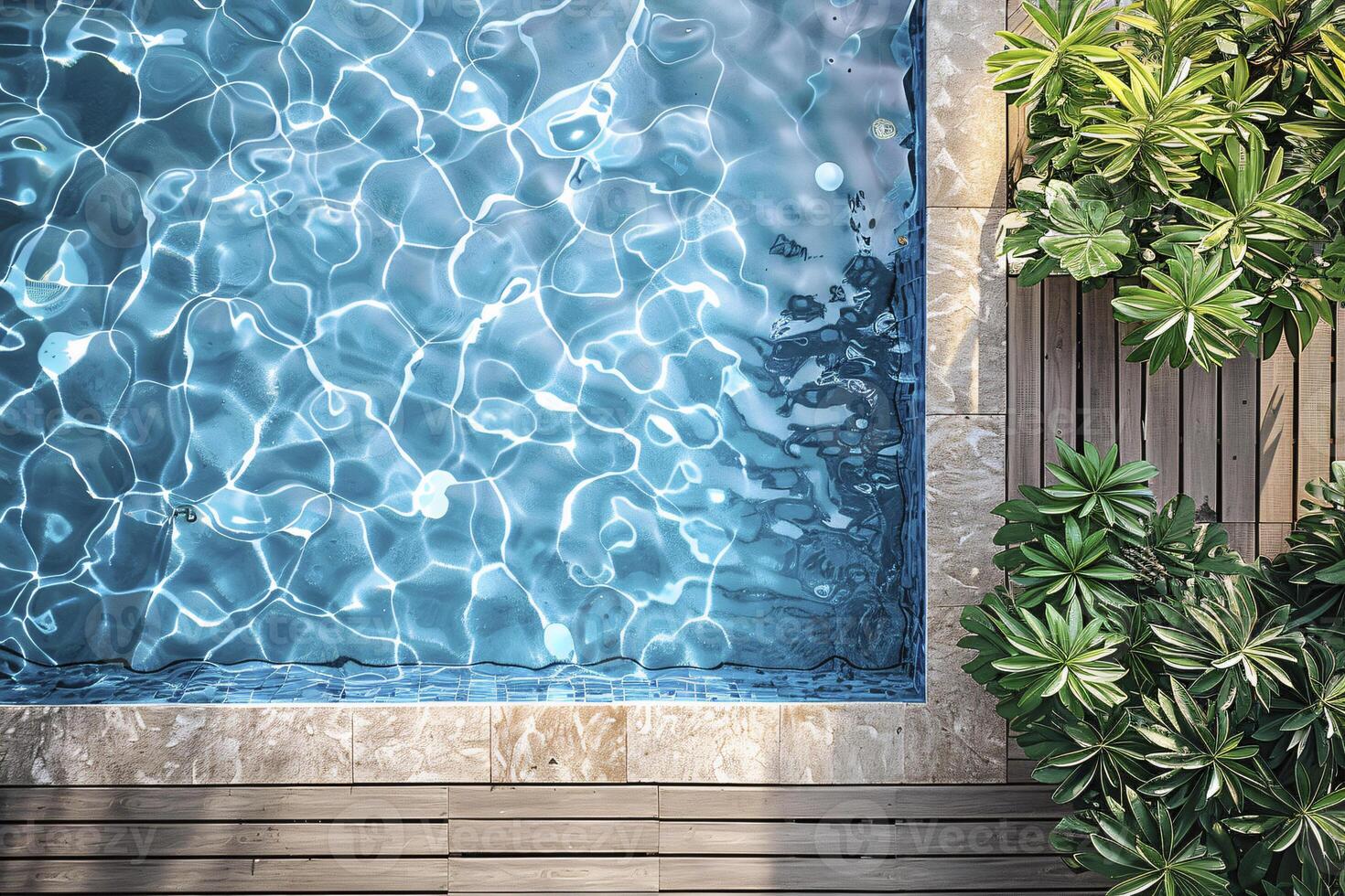 Aerial View of water reflections atPrivate Pool photo
