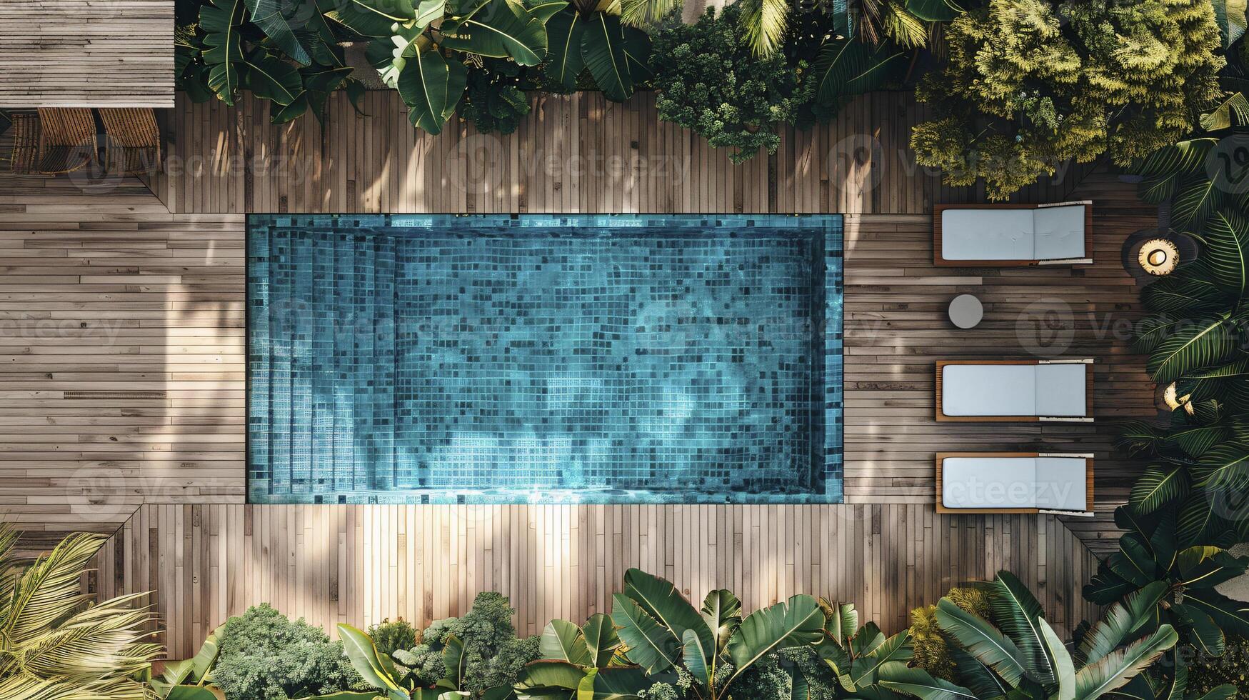Aerial View of Romantic Resort Room with Private Pool photo