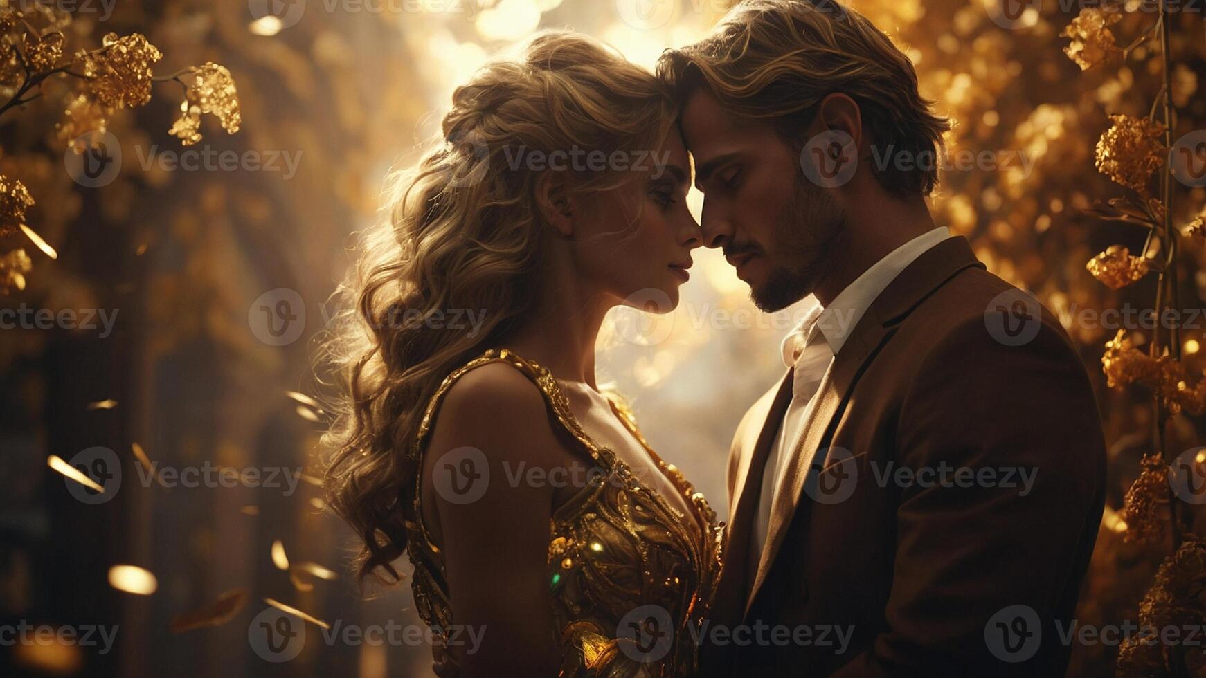 memorable wedding. fantastic wedding. wedding of the year. epic couple. romance in the garden. love in the forest. couple in love. golden love. golden romance. blonde guy. blonde girl. photo