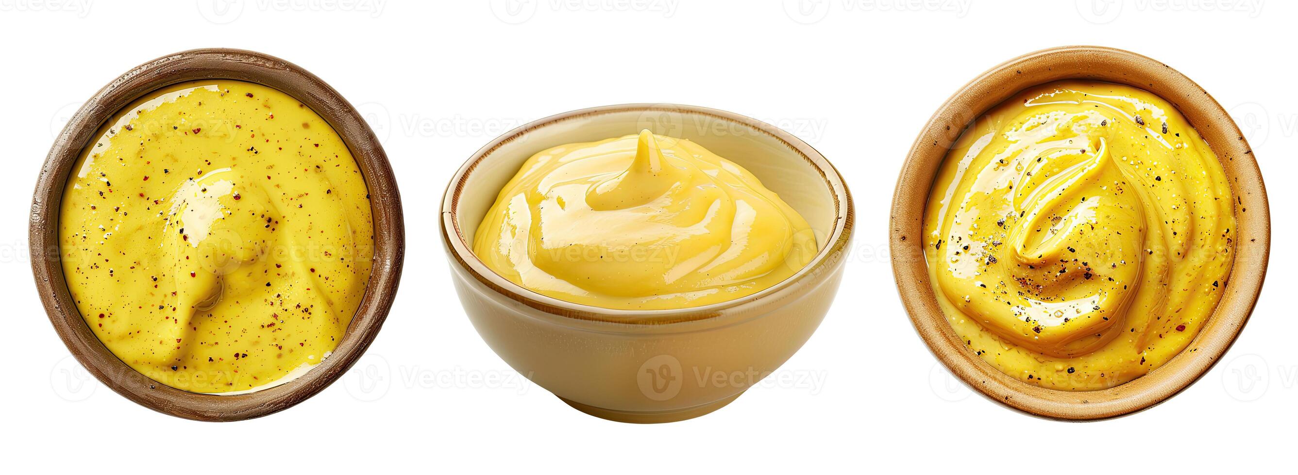 Mustard Sauce, Isolated on White photo