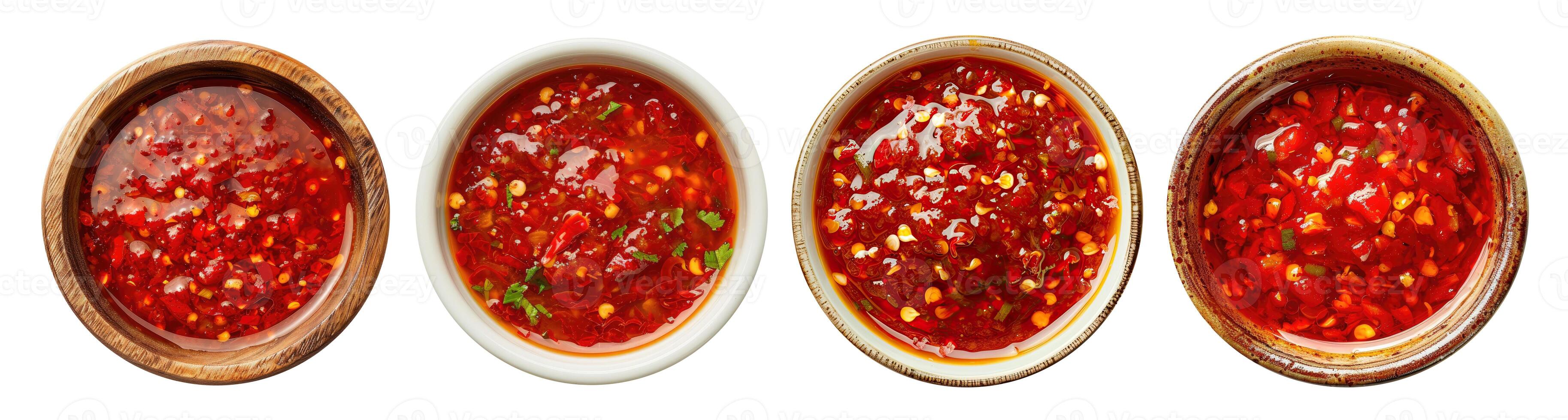 Chili Sauce, Isolated on White photo