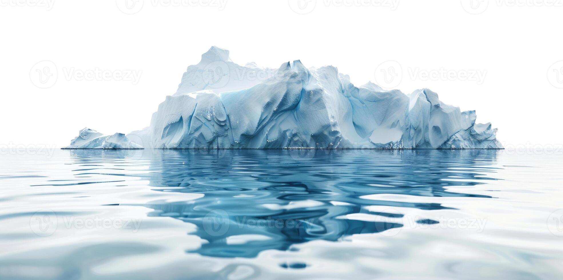 Iceberg, Isolated on White photo