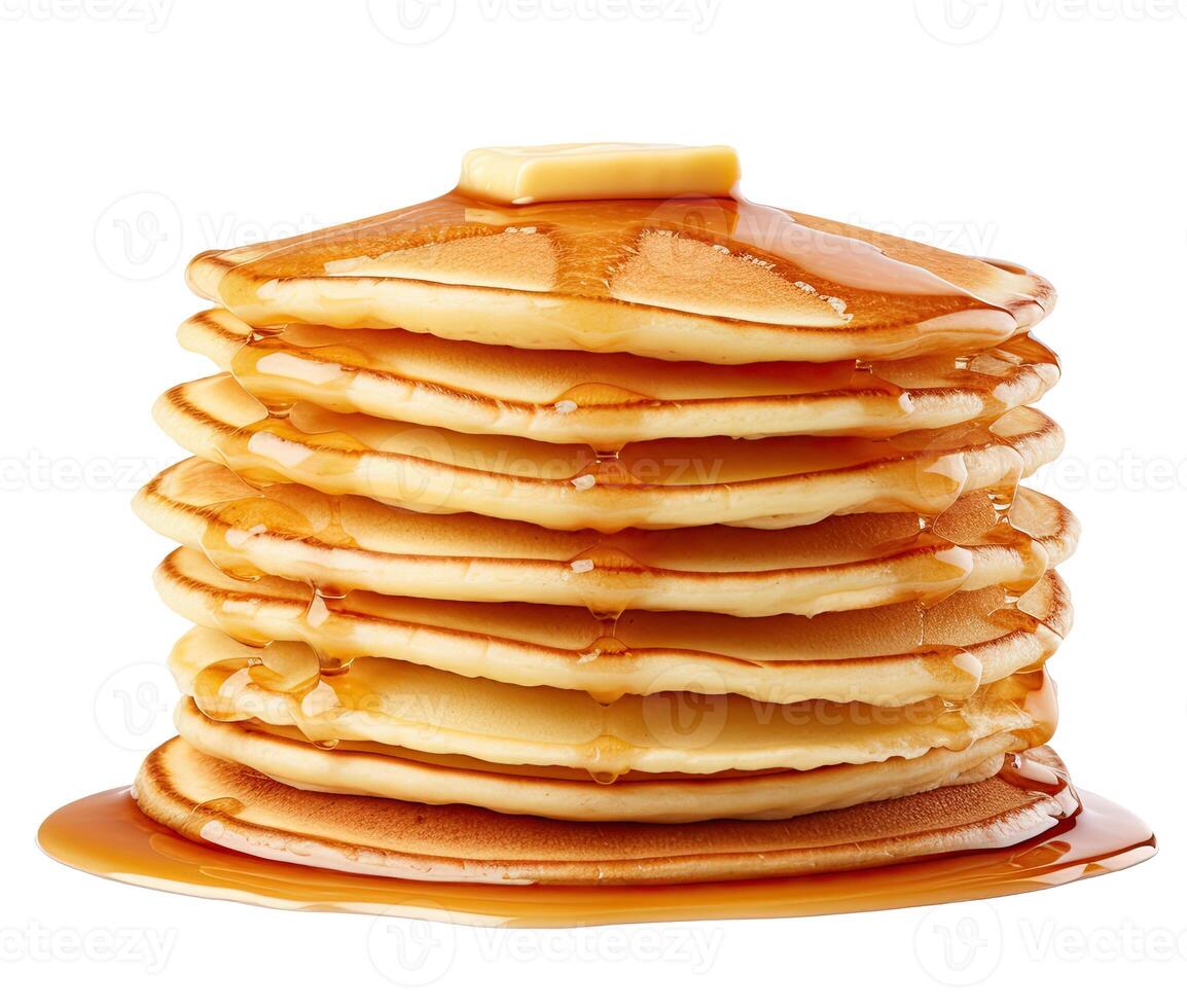 Pancakes, Isolated on White photo
