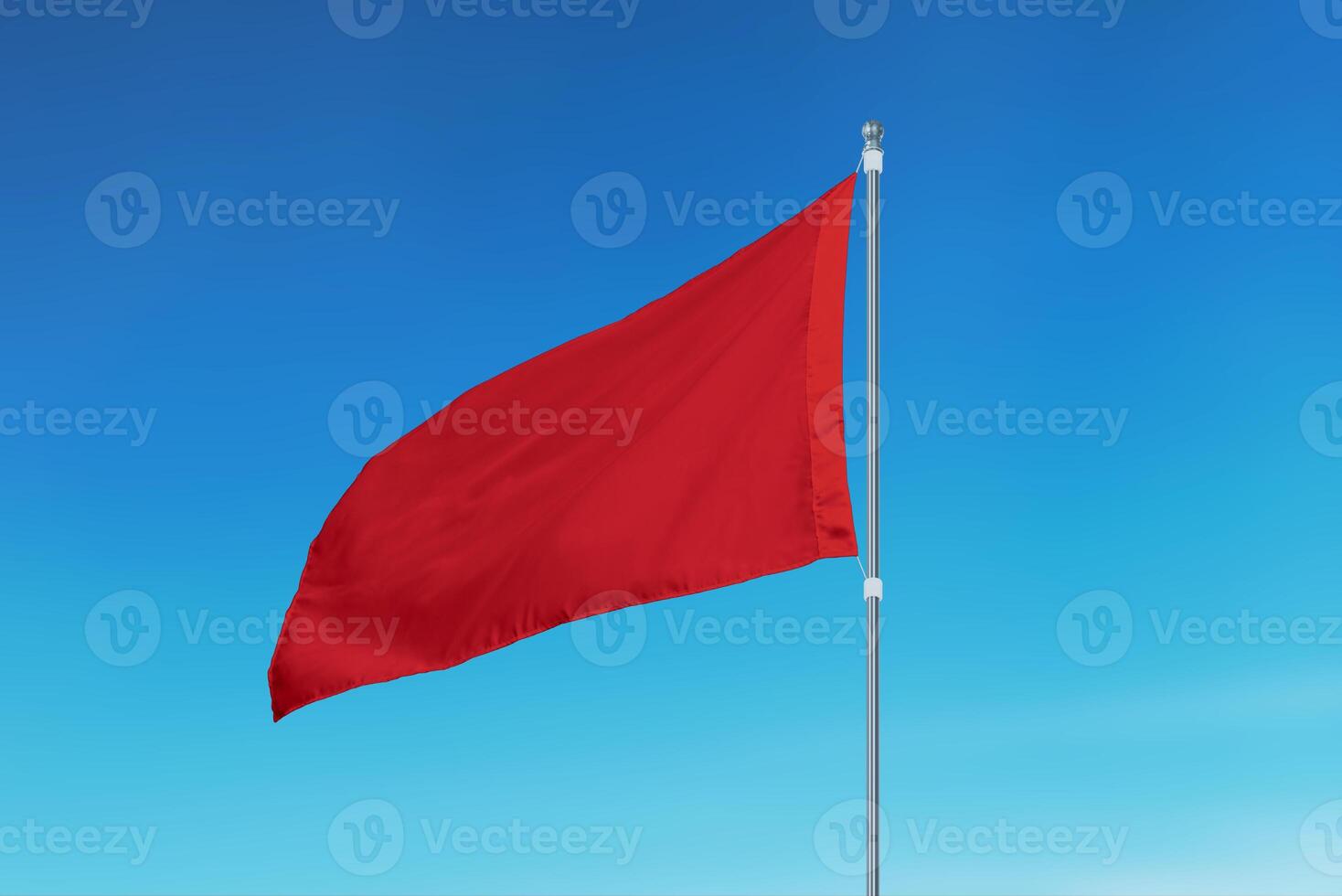 Red flag, symbolizing a stark warning that danger lurks beneath the surface. Used to alert people to extreme hazards and ensure safety at beaches or swimming areas photo
