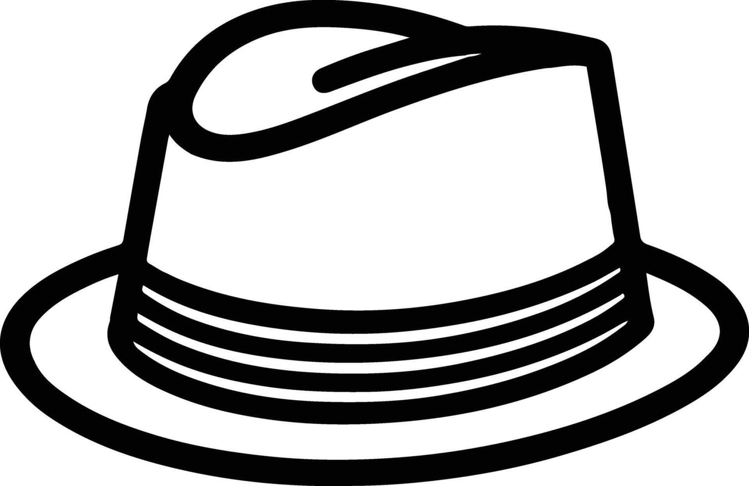 hat outline design vector