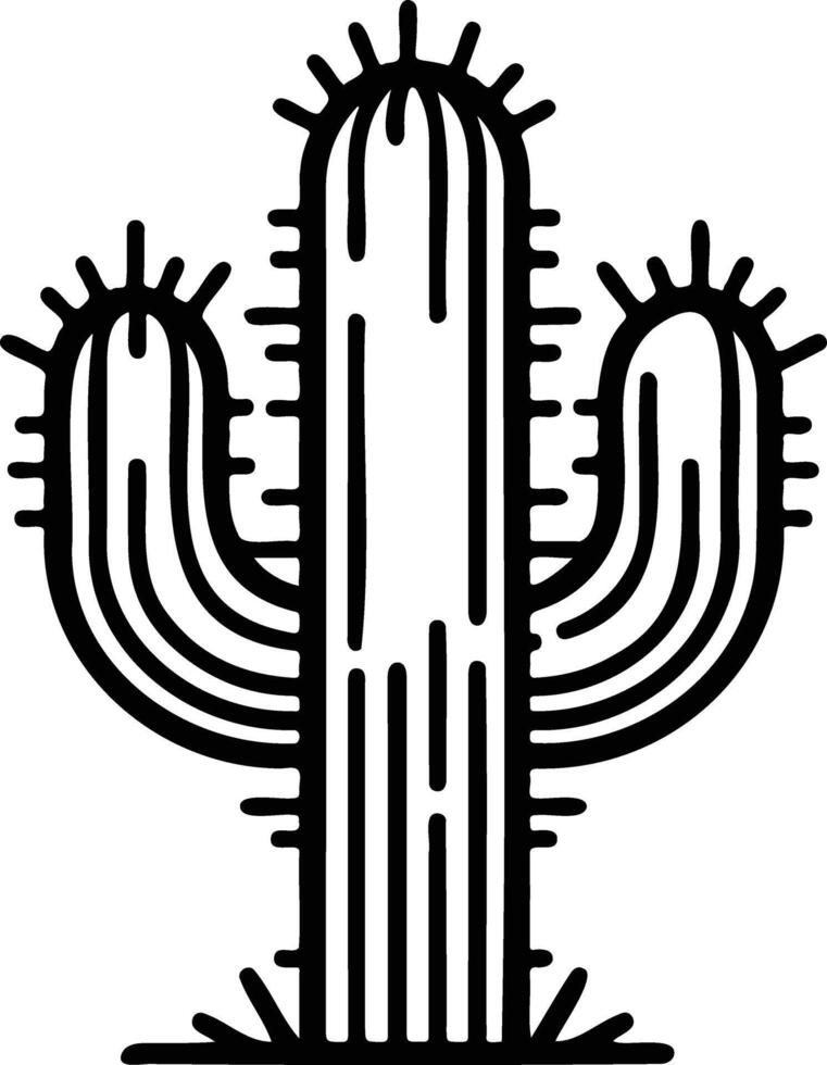 cactus outline design vector