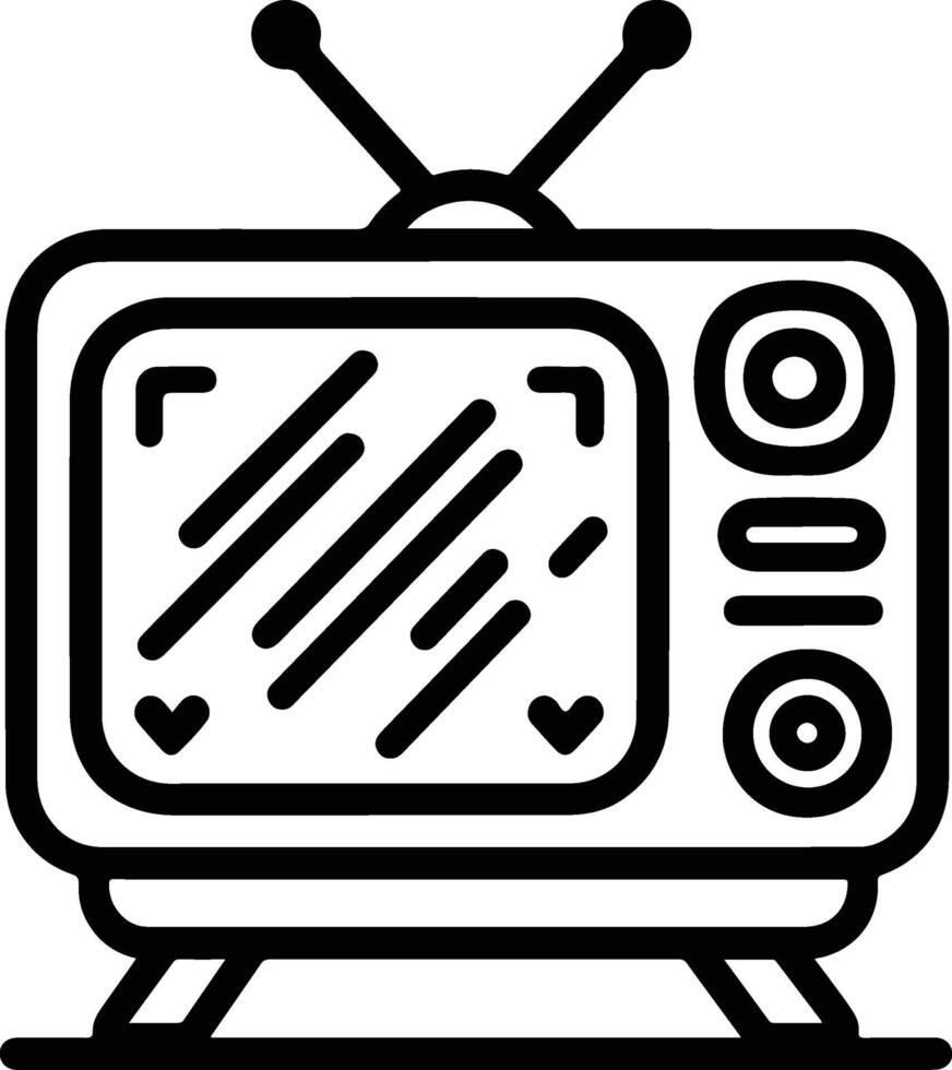 Television outline design vector