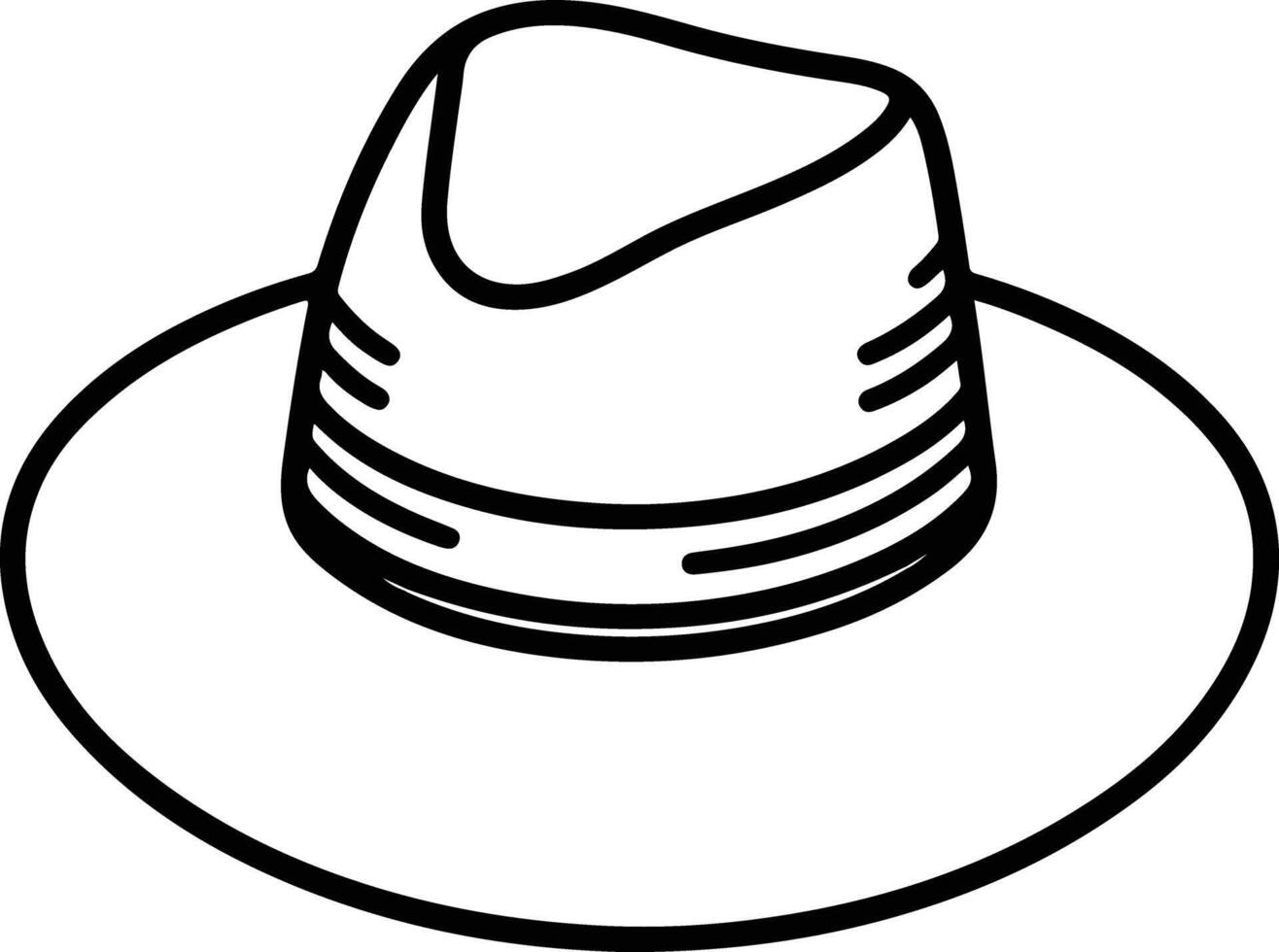 hat outline design vector