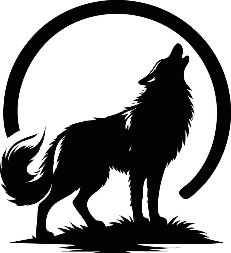 Elegant Fox Design Minimalist Wildlife Art vector
