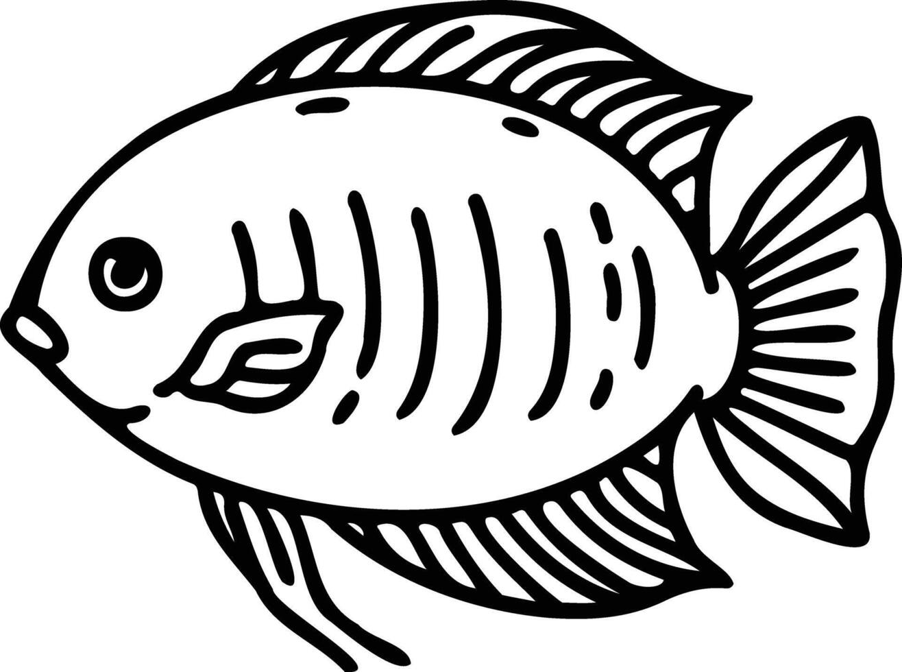 FIsh outline design vector
