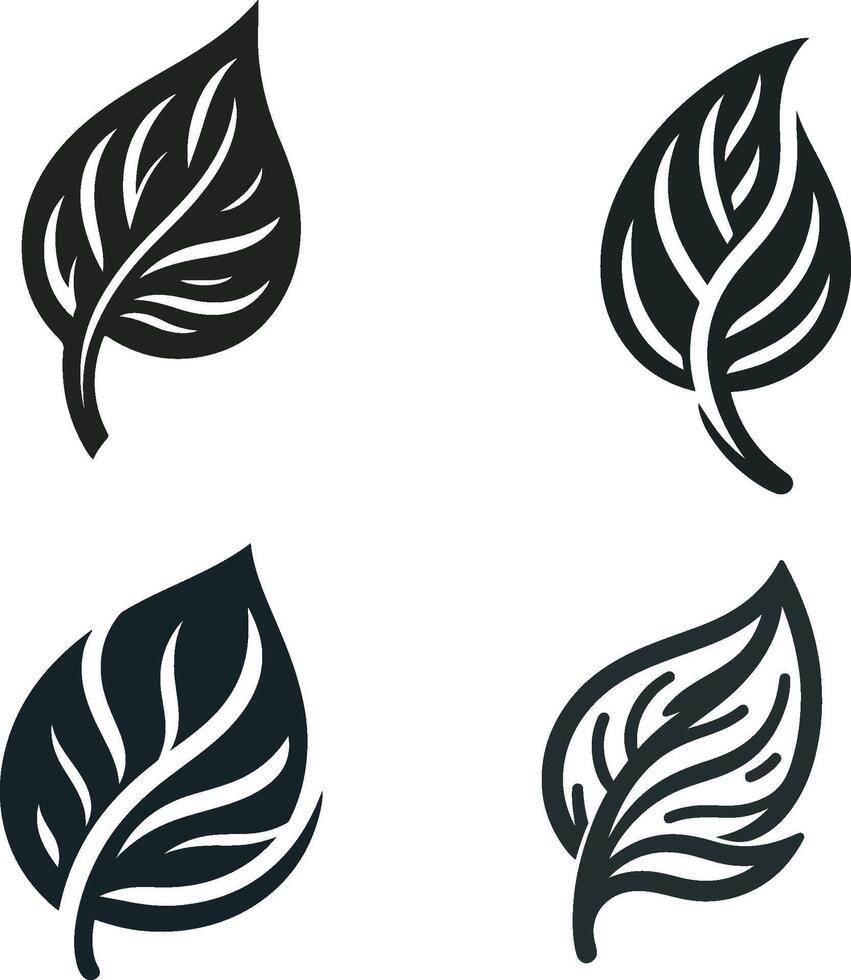 Elegant Leaf Design Minimalist Botanical Art vector