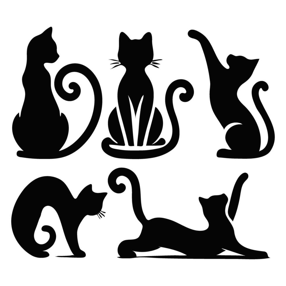 diseño de silueta de gato vector