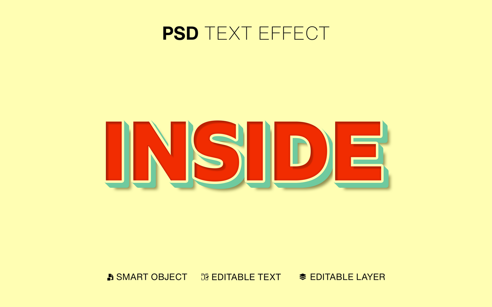 Inside Text Effect psd
