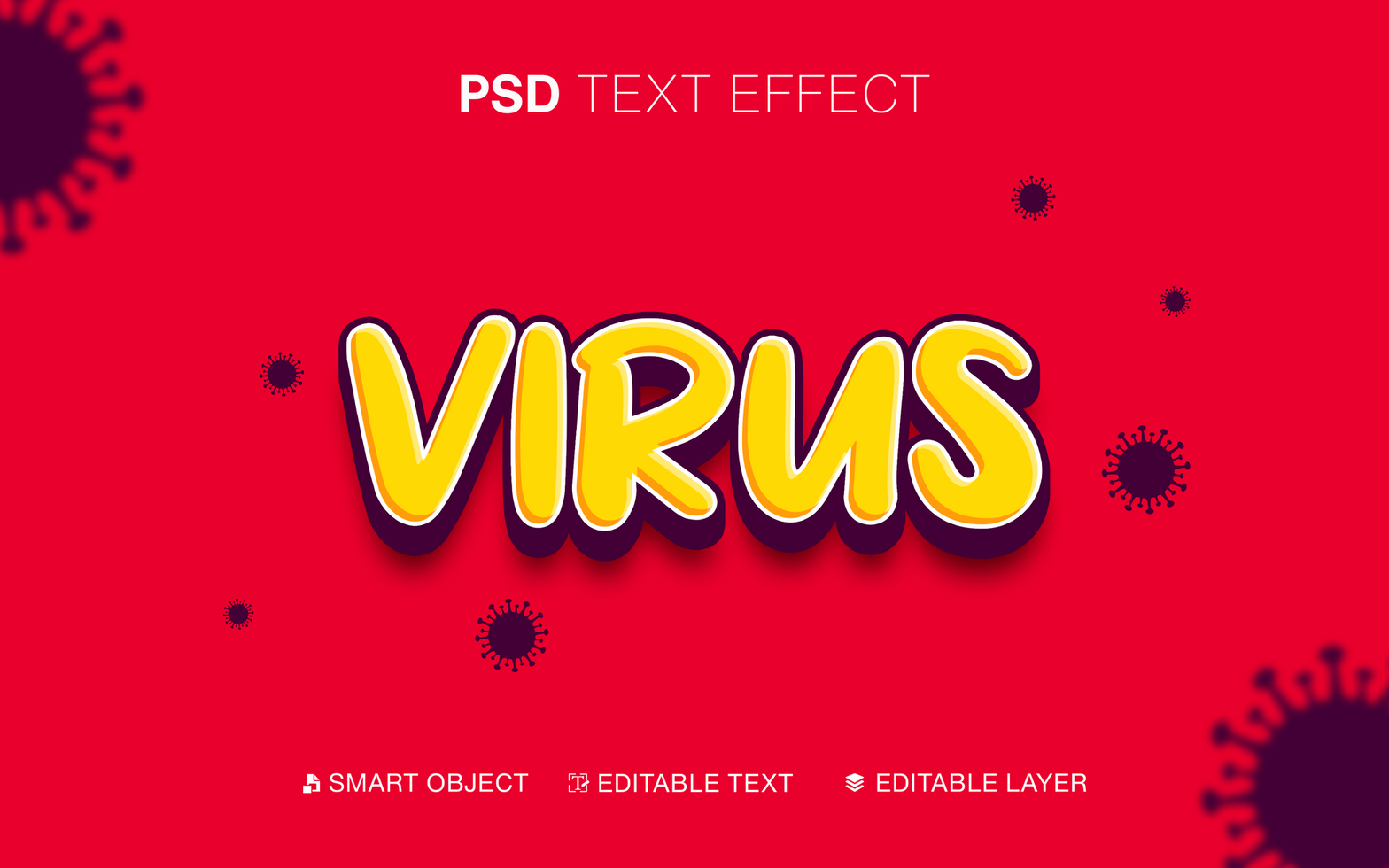 Virus Text Effect psd