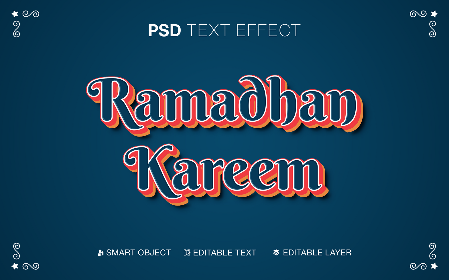 Islamic Text Effect Ramadhan Kareem psd