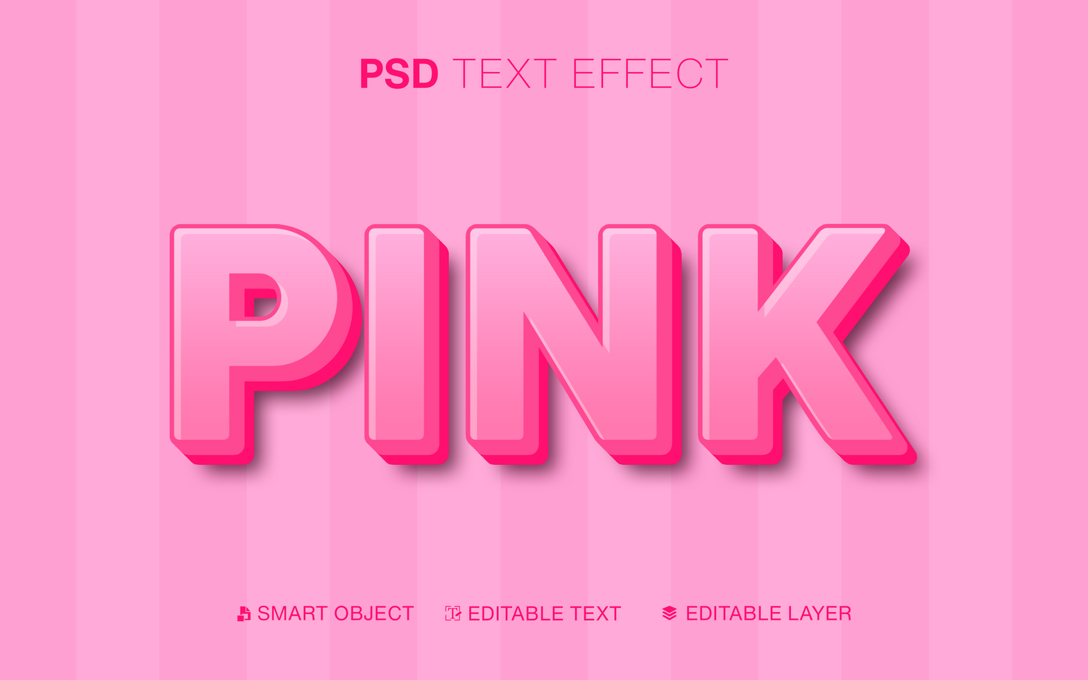 Pink Text Effect psd