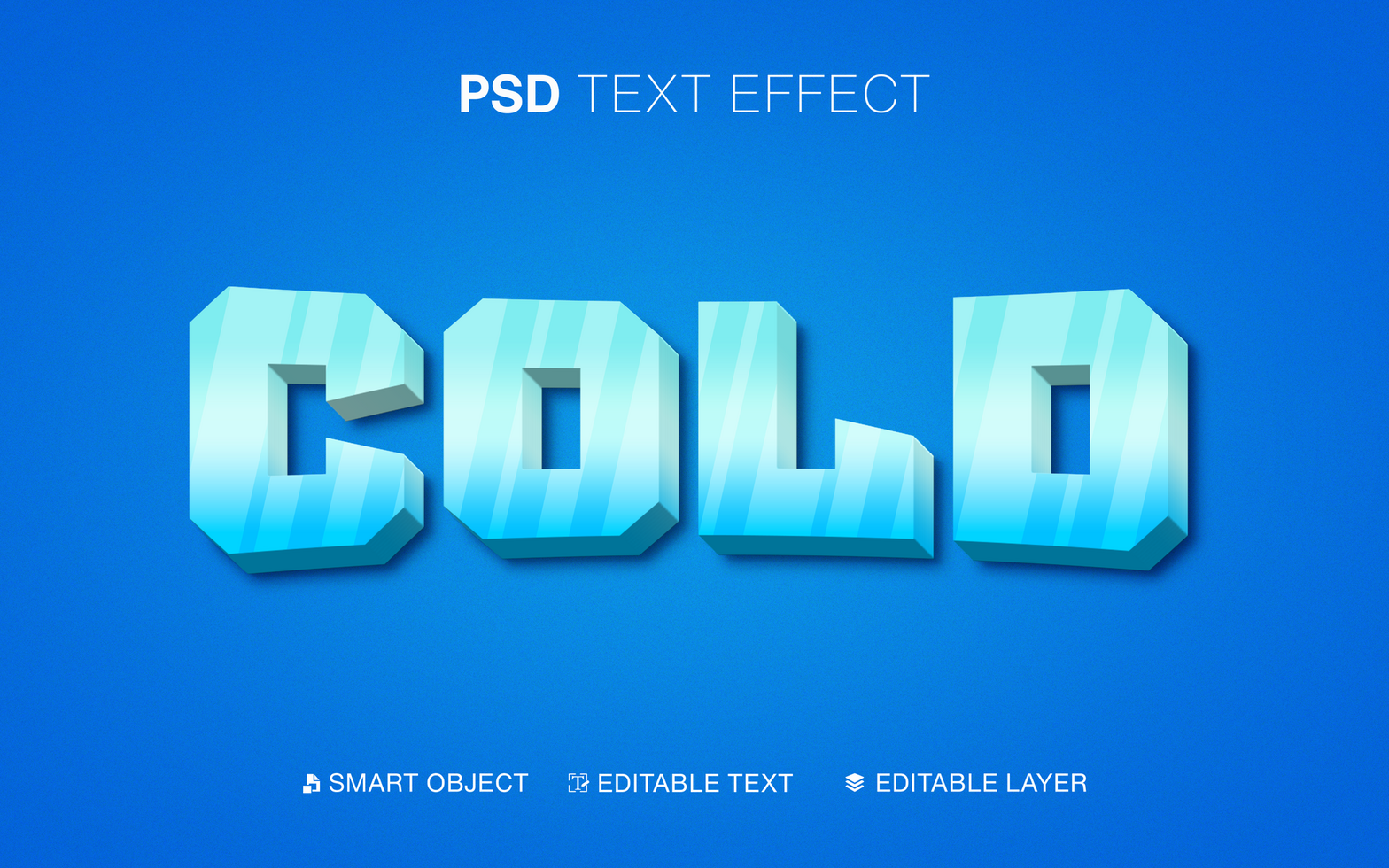 Cold text effect psd