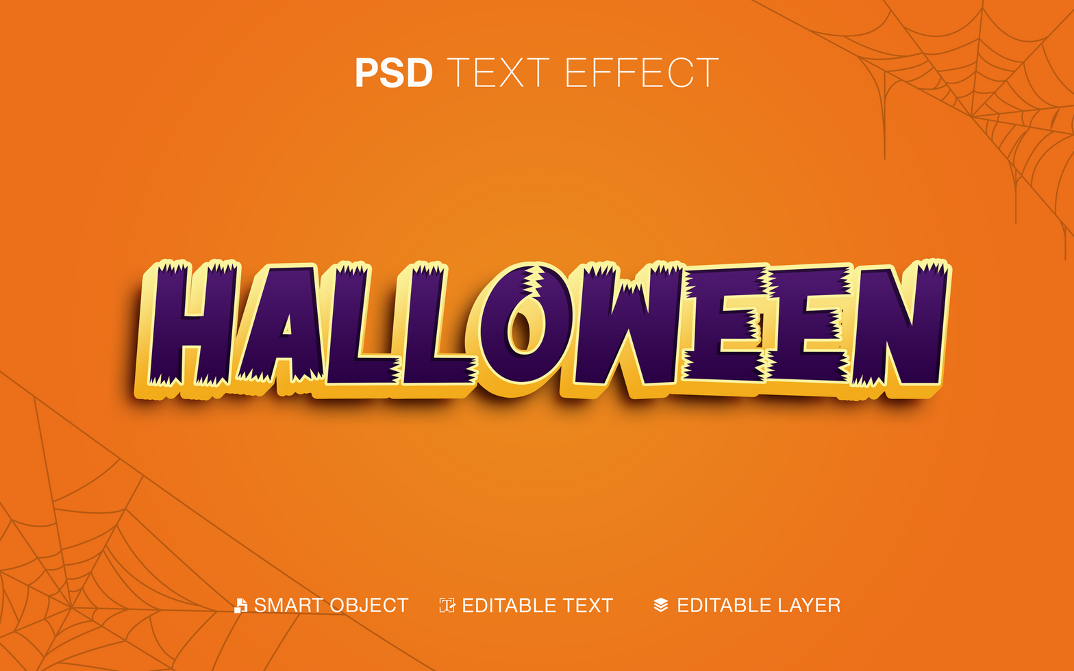 Editable Text Effect Halloween psd