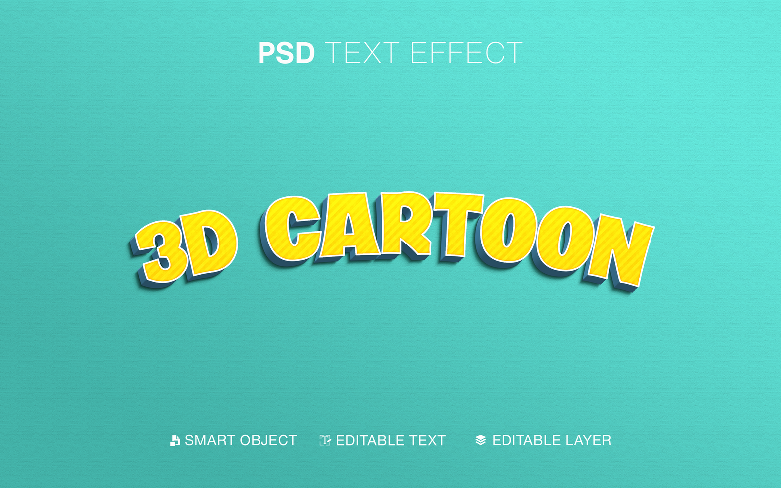 Editable text effect cartoon psd