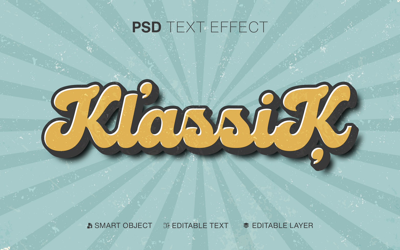 Klassik Text Effect psd