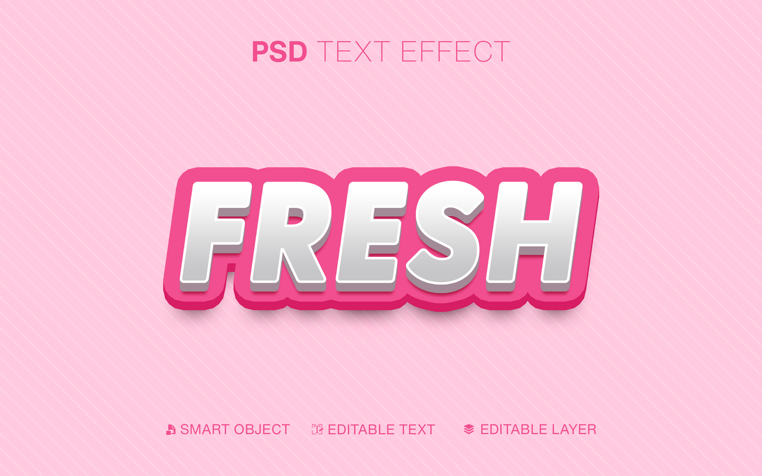 Editable Text Effect Fresh psd
