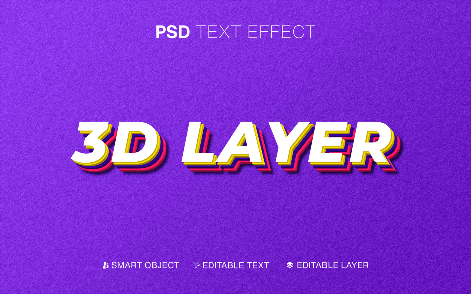 Editable 3D Layer text effect psd