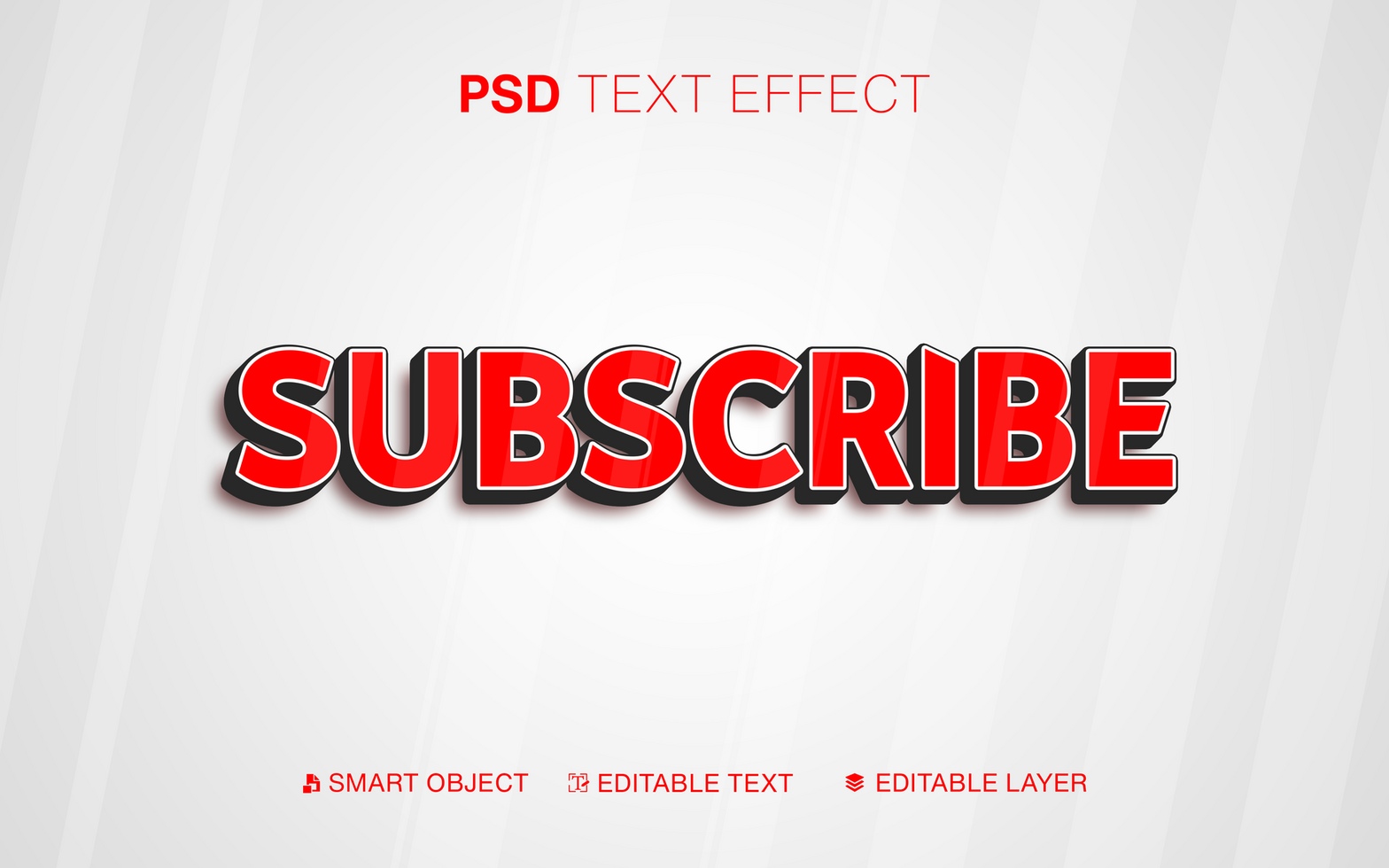 Subcribe Text Effect psd