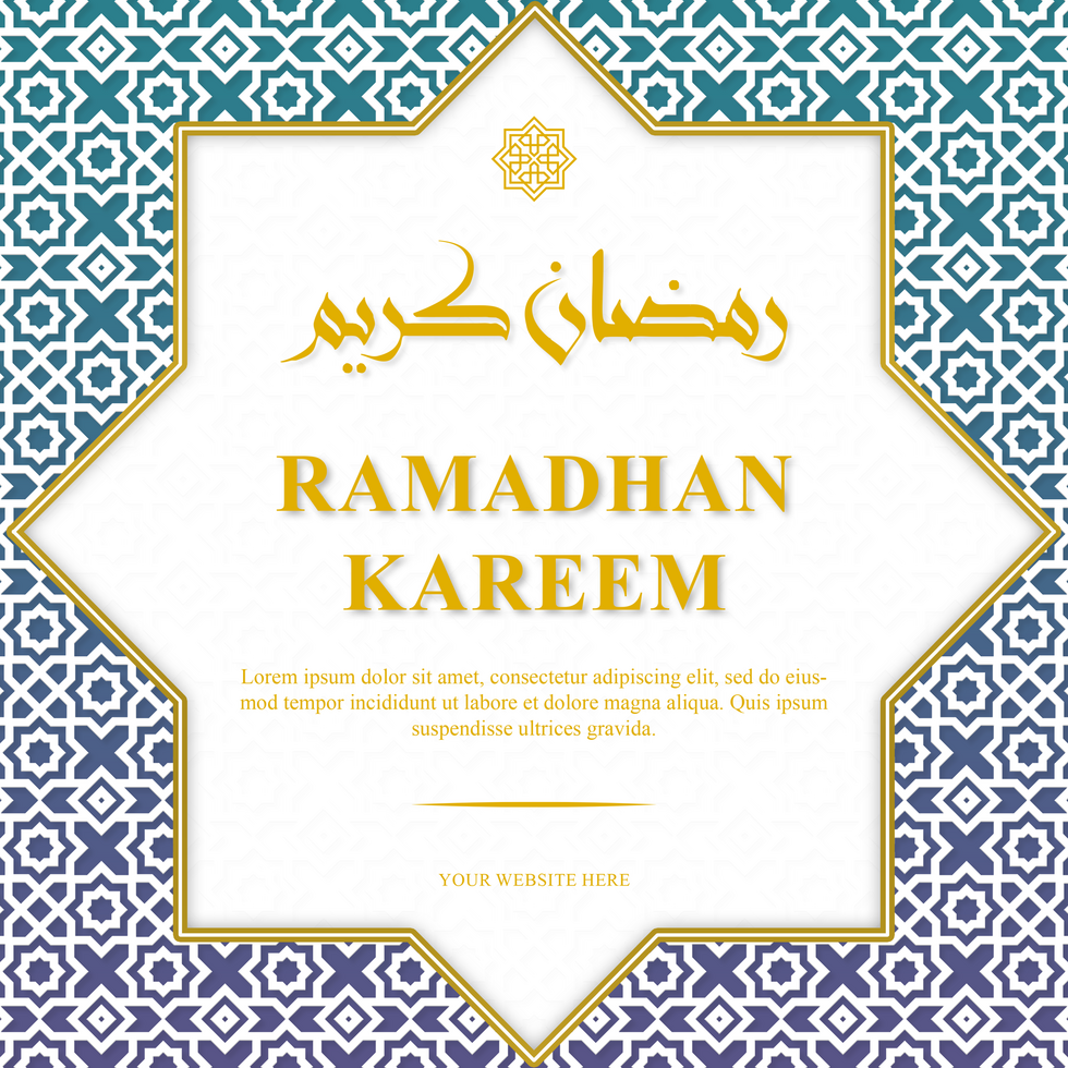 Ramadhan Kareem Greeting Post Template Design psd