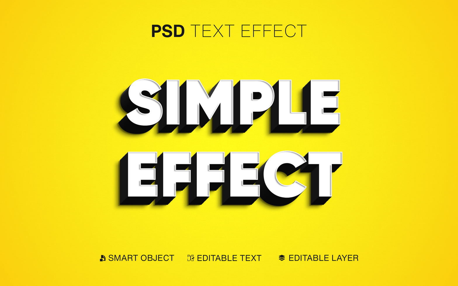 Simple Text Effect psd