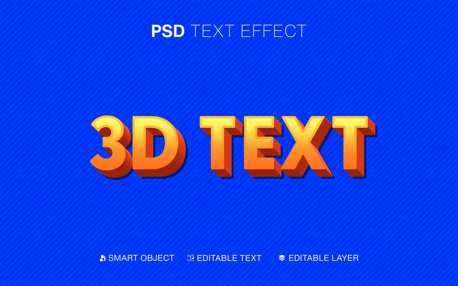 Orange 3d text style effect psd