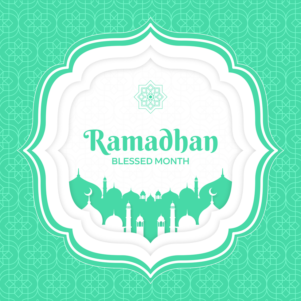 Ramadhan Greeting Post Card Minimalist Design psd
