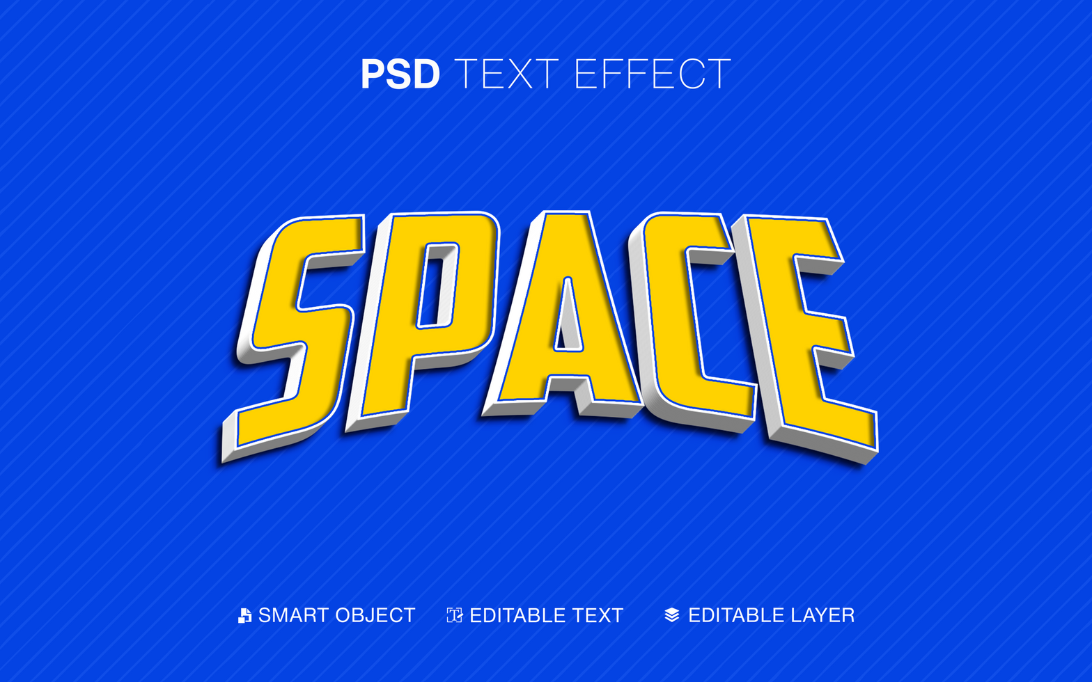 Space font style effect psd