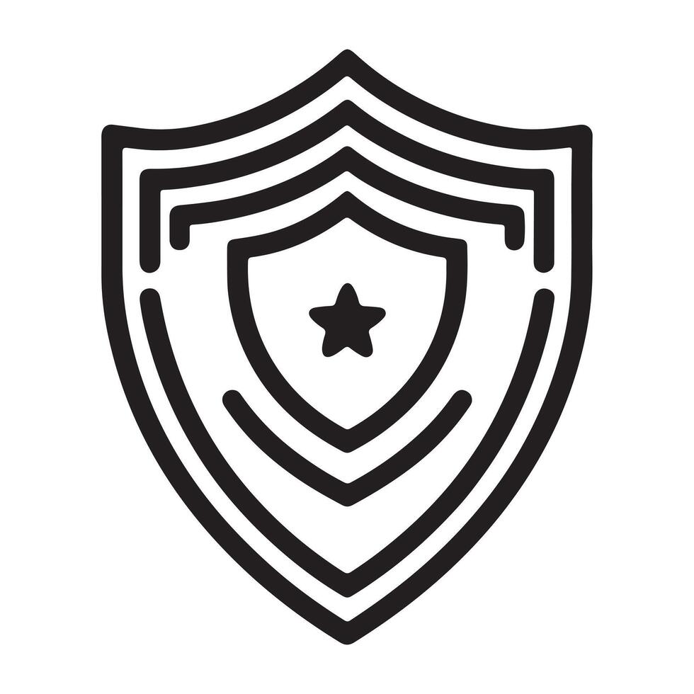 Outline Design of a Shield vector