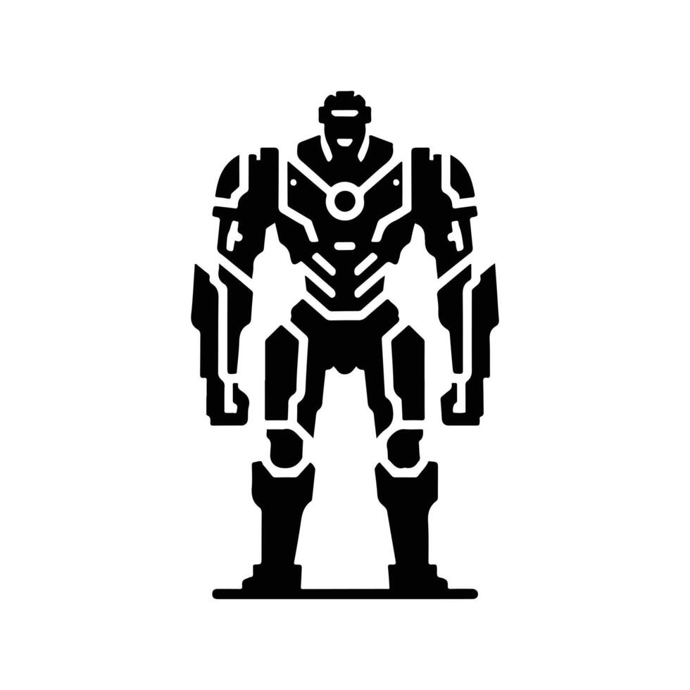 Robot silhouette design vector