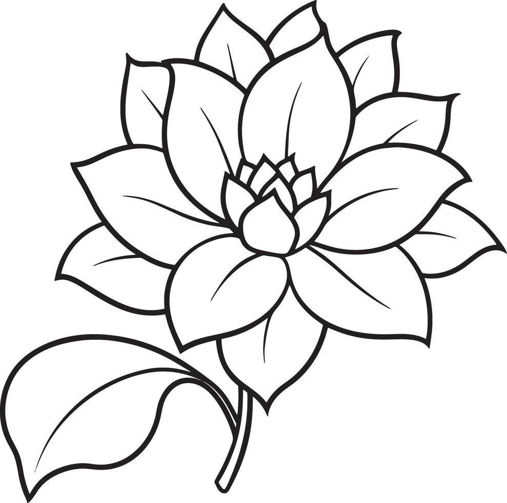 flowe outline design vector