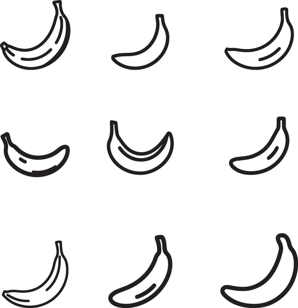 Banana Outline Silhouette vector