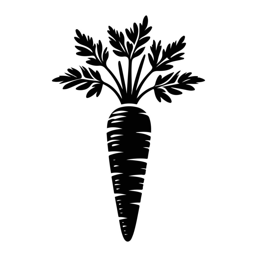 carrot silhouette design vector