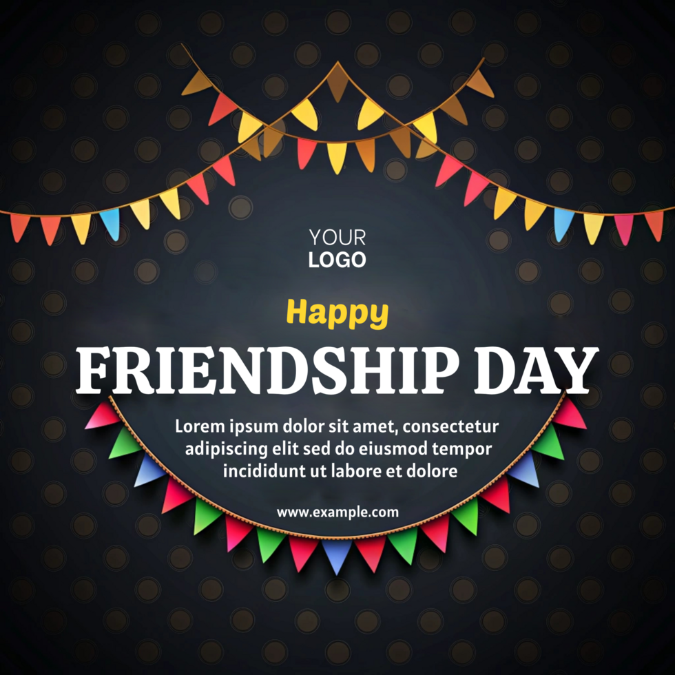 A colorful banner for Friendship Day psd