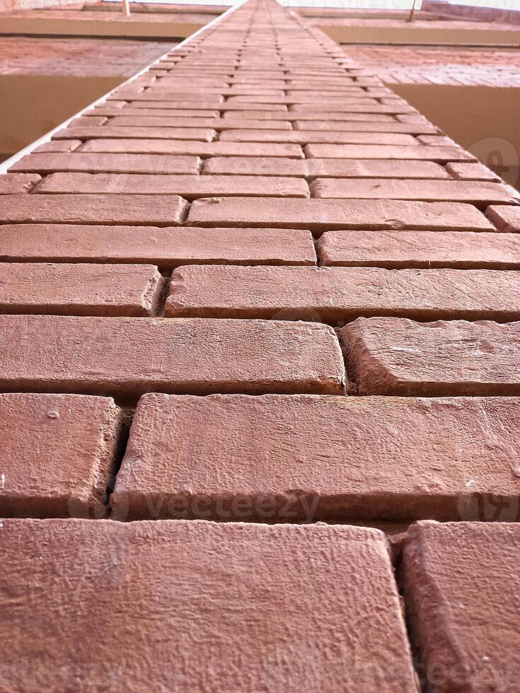 red bricks wall pattern texture background photo